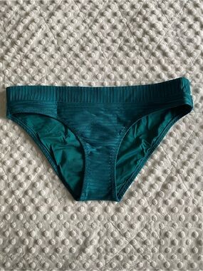 Rip Curl Teal Bikini Bottom with Ribbed Waistband